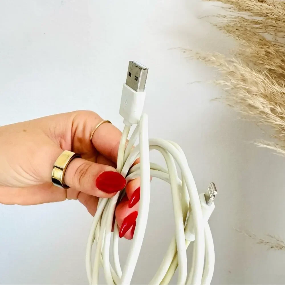 3 APPLE ANDROID iPhone iPad Micro USB Lightning Charger Cable White Yellow Set